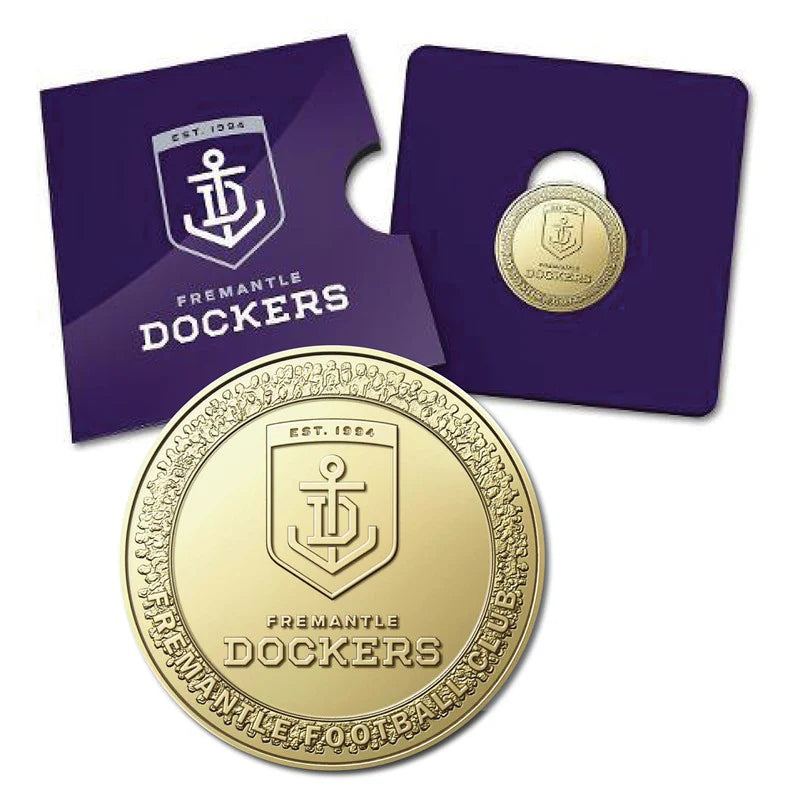 2023 AFL Fremantle Dockers $1 Uncirculated Coin RAM Carded