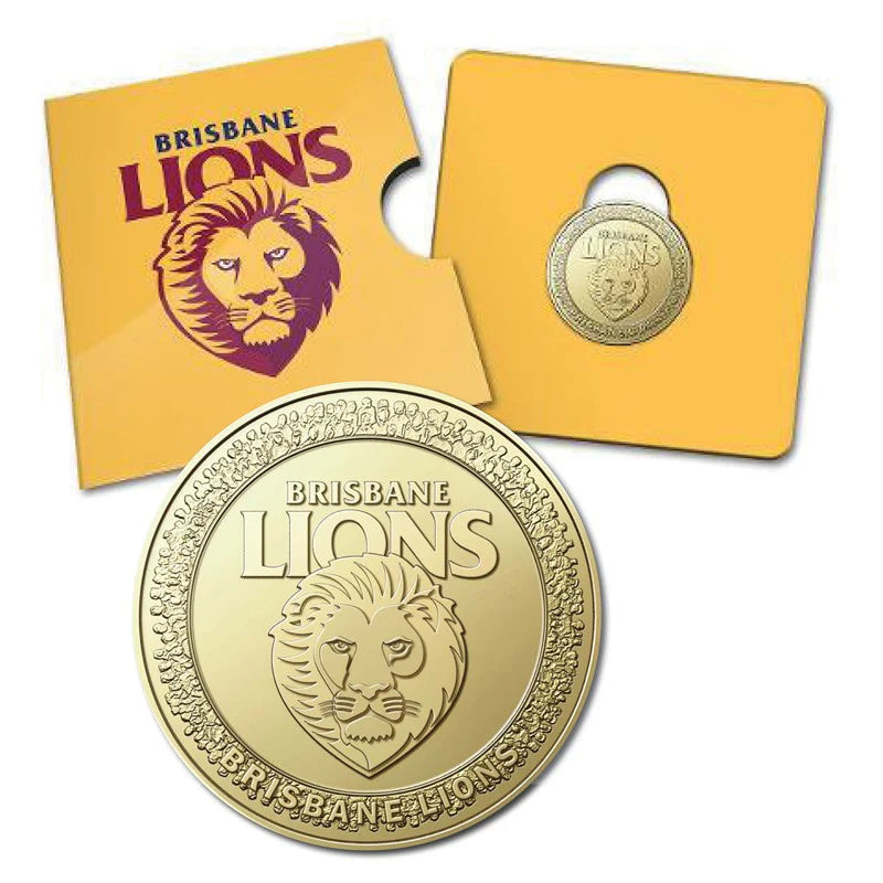 2023 AFL Brisbane Lions $1 Uncirculated Coin RAM Carded