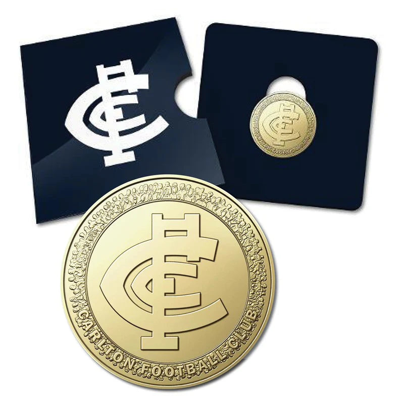 2023 AFL Carlton Blues $1 Uncirculated Coin RAM Carded