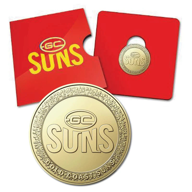 2023 AFL Gold Coast Suns $1 Uncirculated Coin RAM Carded