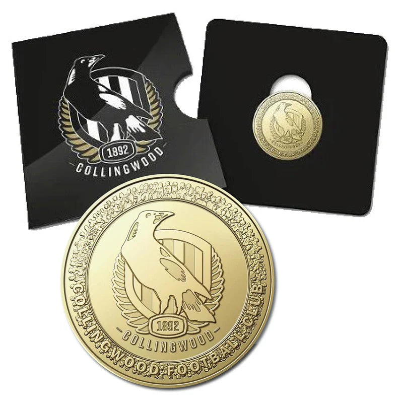 2023 AFL Collingwood Magpies $1 Uncirculated Coin RAM Carded