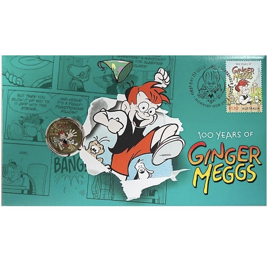 PNC - 2021 Ginger Meggs 100 Years $1 Coloured Coin
