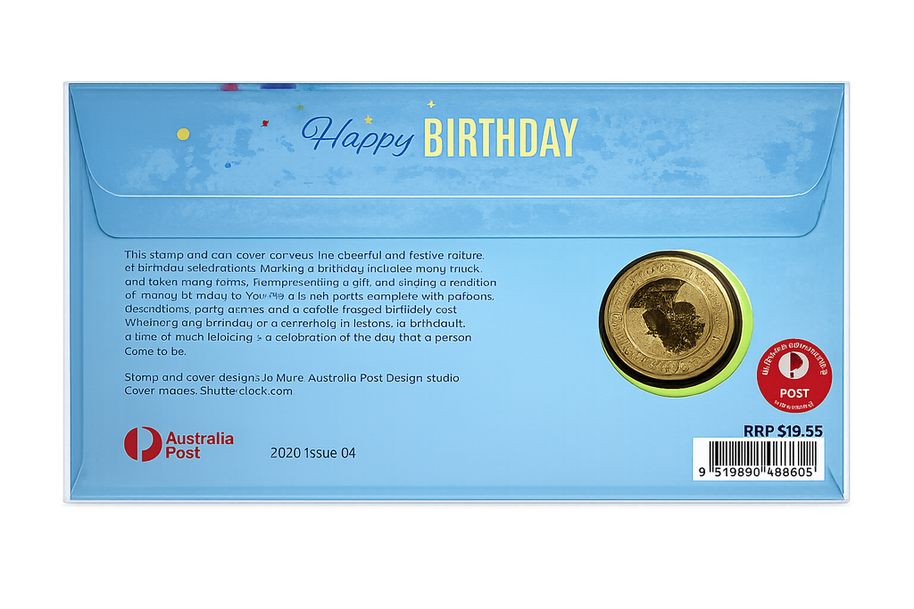 PNC - 2020 $1 Coloured Coin Happy Birthday (5000 Mintage)