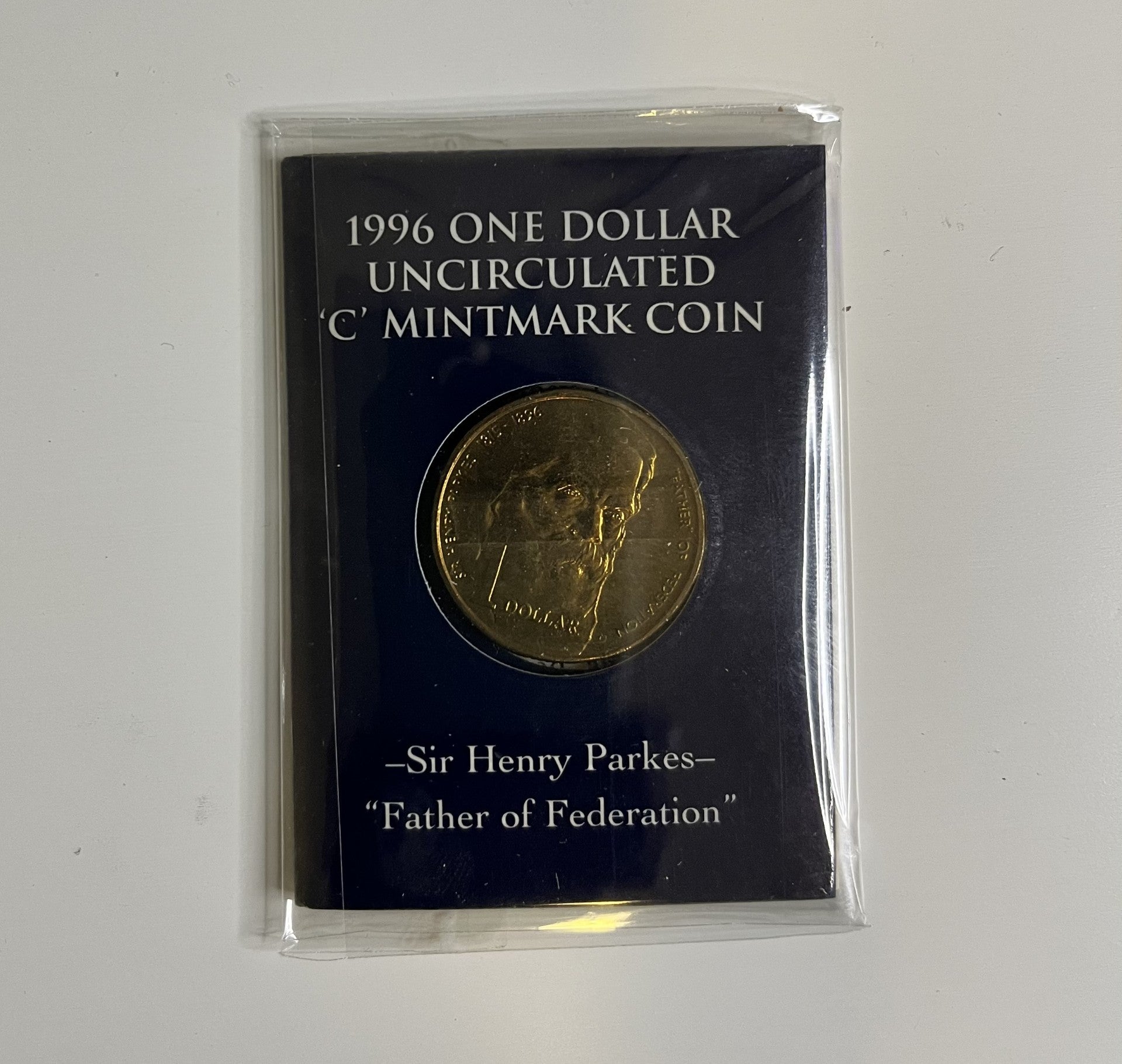 1996 One Dollar Uncirculated C Mint Mark Coin Sir Henry Parkes