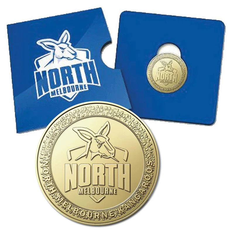 2023 AFL North Melbourne Kangaroos $1 Uncirculated Coin RAM Carded