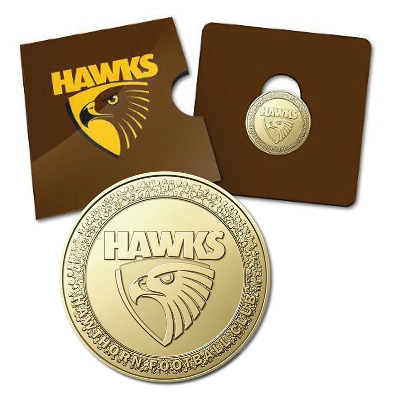 2023 AFL Hawthorn Hawks $1 Uncirculated Coin RAM Carded