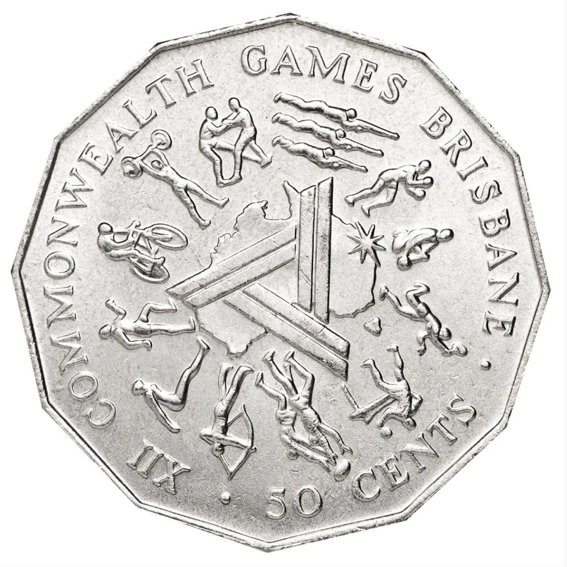 1982 Commonwealth Games Brisbane Australian 50 Cent Coin Circulated