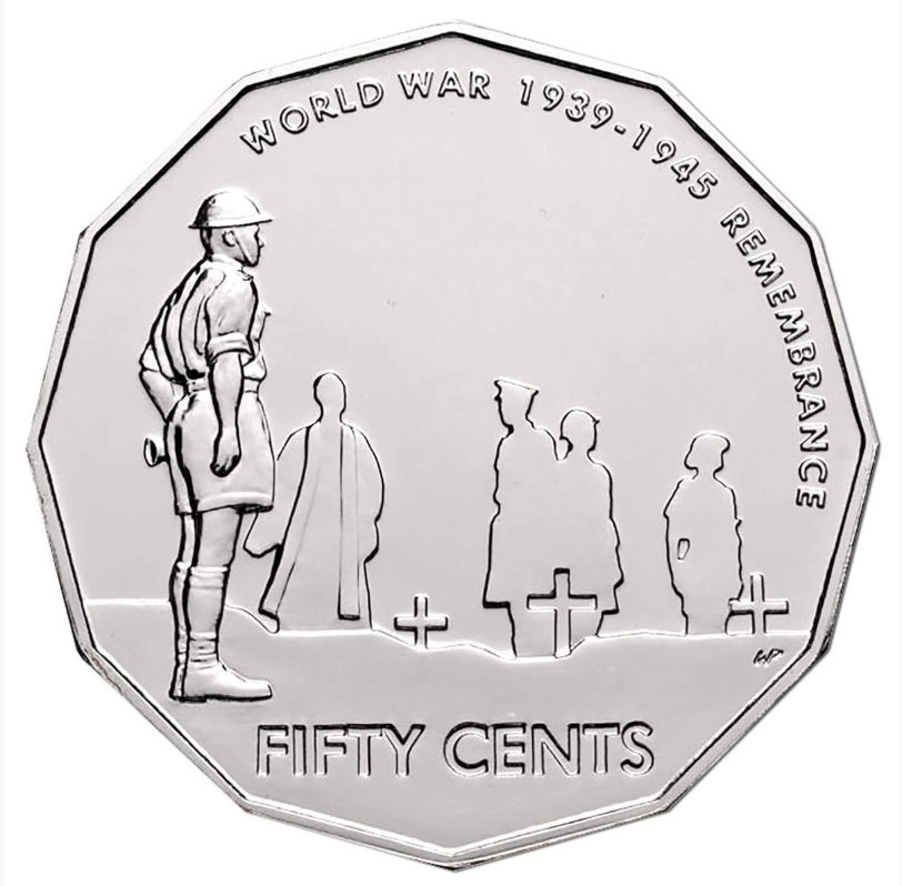 2005 World War II Remembrance Australian 50 Cent Coin Circulated
