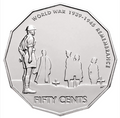 2005 World War II Remembrance Australian 50 Cent Coin Circulated