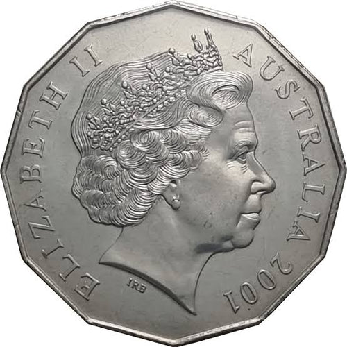 2001 Australian Coat of Arms 50 Cent Coin Circulated