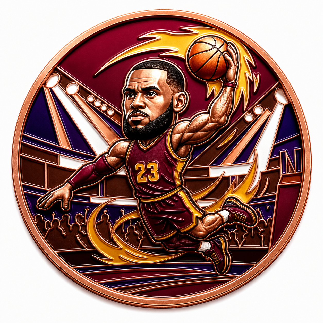 Exclusive 1 Oz .999 LeBron James Copper Round and this one