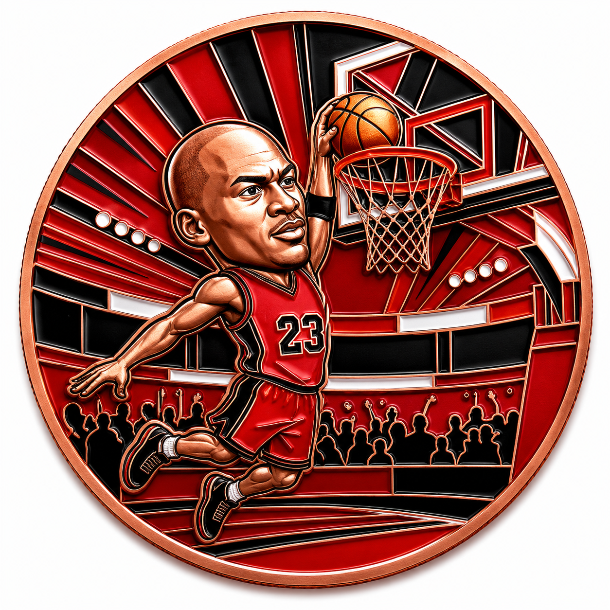 Exclusive 1 Oz .999 Micheal Jordan Copper Round