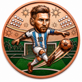 Exclusive 1 Oz .999 Lionel Messi Copper Round