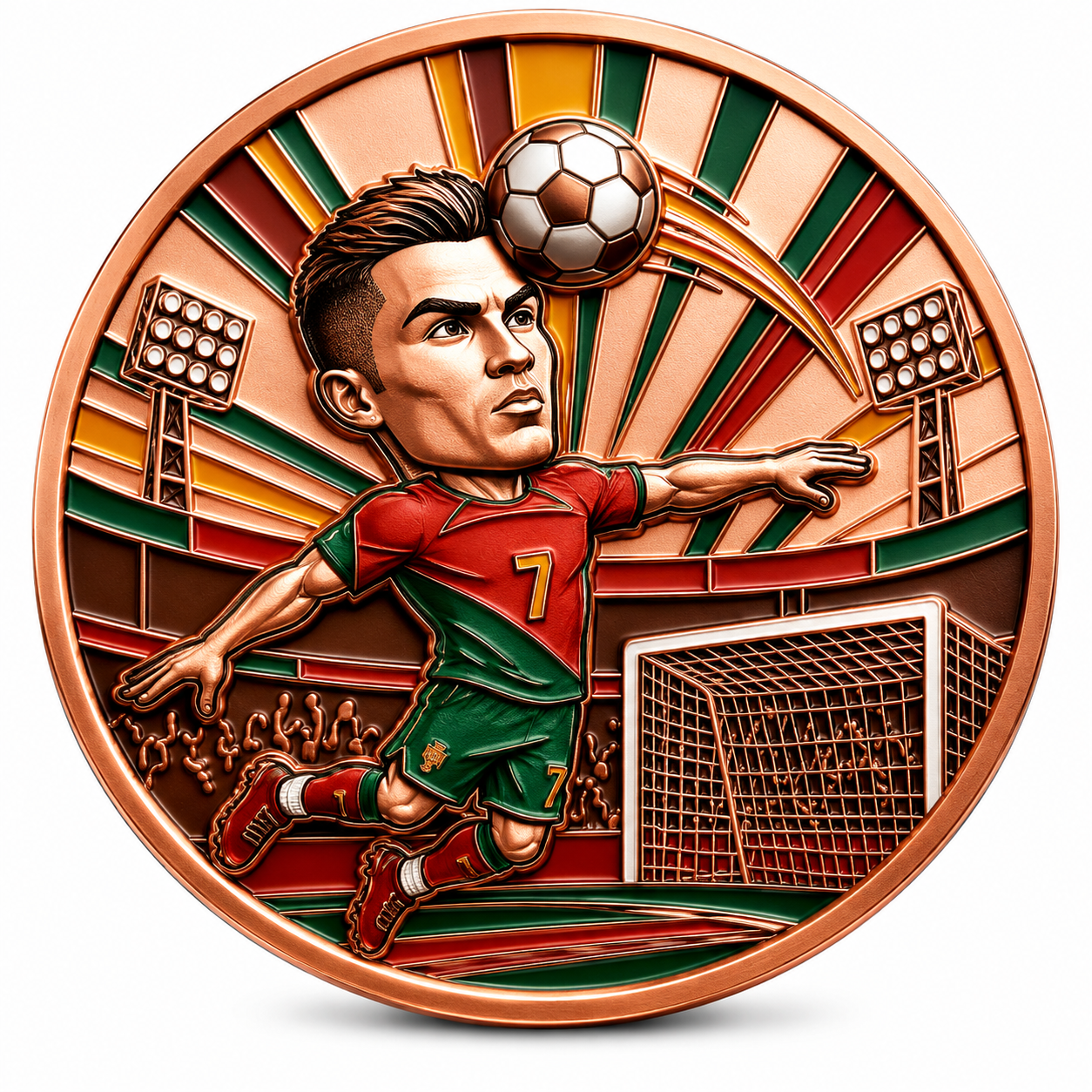 Exclusive 1 Oz .999 Cristiano Ronaldo Copper Round