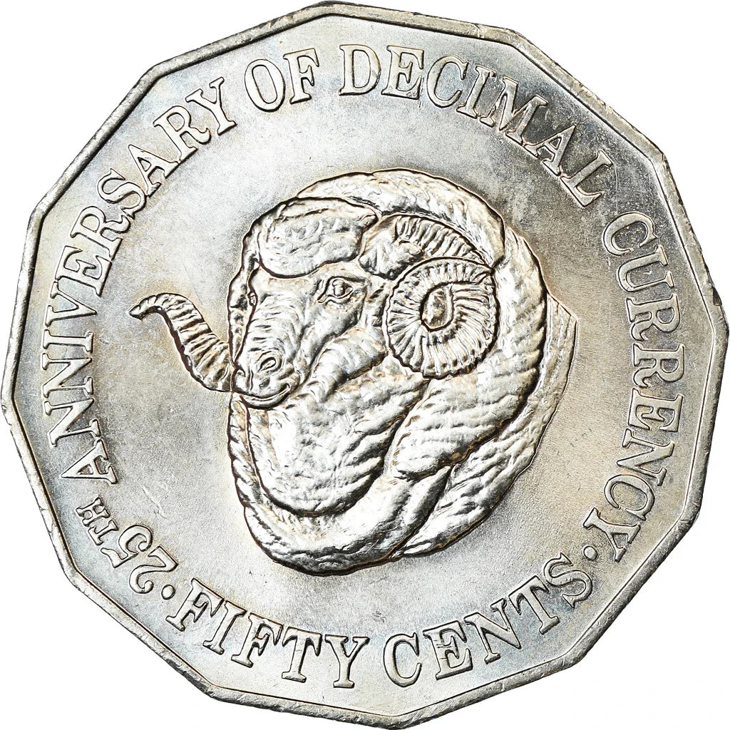 1991 Rams Head 50 Cent Coin Circulated