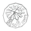 2002 Year of the Outback Windmill 50 Cent Coin Circulated